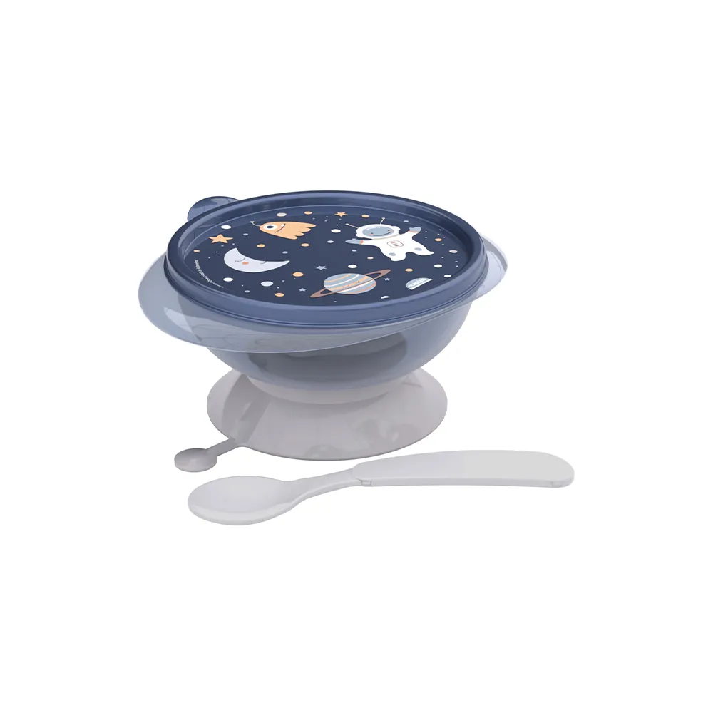 Little Cars bowl with suction cup base and spoon
