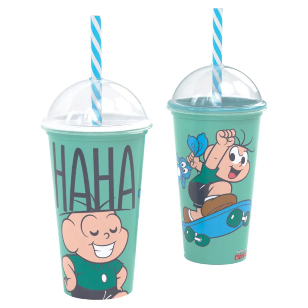 Copo shake Cebolinha 500 ml Turma da Mônica